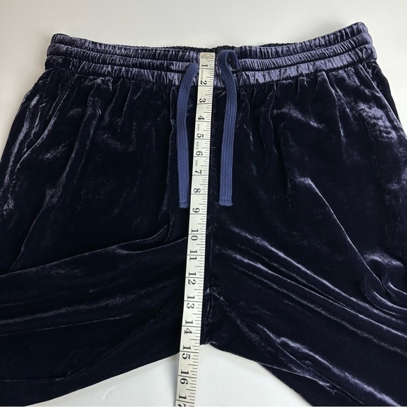 J Crew Velvet Pull On Pants Women’s size 14 Joggers Tapered Dark Blue - Picture 5 of 8
